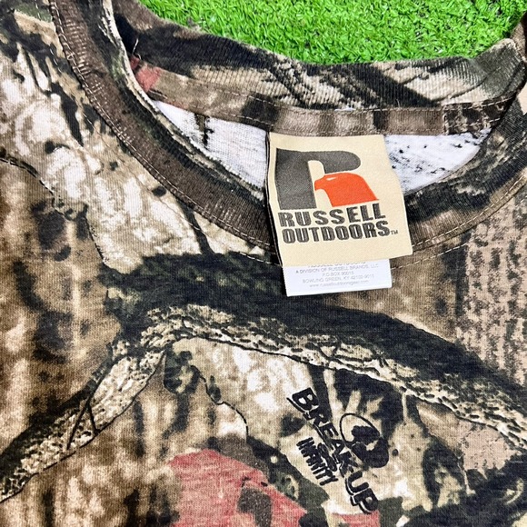 Vintage Mossy Oak Break Up Infinity Camo Shirt 2XL Long Sleeve Y2k Heavy Cotton - Picture 4 of 9